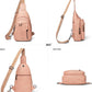 7L Sling Bag for Women Men Leather Small Sling Backpack Daypack Anti Theft Fanny Pack Crossbody Purse Travel