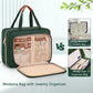 Wedama Toiletry Bag for Women, Hanging Travel Toiletry Bag with Jewelry Organizer Compartment Large Makeup Bag, PVC Waterproof Cosmetic Travel Bag Trips Camping Bathroom, Dark Green - Roamly