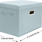 TYEERS Large Storage Bins with Lids, Collapsible, Washable, Fabric Storage Boxes for Organizing, 17.3x11.8x11.4 inches, 5 Pack, Aqua Spring