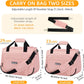 Underseat Carry On Luggage Lightweight Travel Tote Weekender Bag Overnight Duffle Bag for Travel, Travel Essentials Personal Item Travel Bag for Women and Men, Pink-18Inch