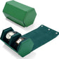 Oirlv Luxury Hexagonal Leather Watch Travel Case Watch Organizer Case for Men Portable Jewelry Storage Roll Organizer(2-Slot,Green)