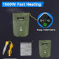 Portable Shower for Camping with Heater, Portable Camping Shower Pump with 6000mAh Battery, 1500W Water Heater, 5.3Gal Foldable Bucket, Digital Display Outdoor Shower for Camping, Beach, RV
