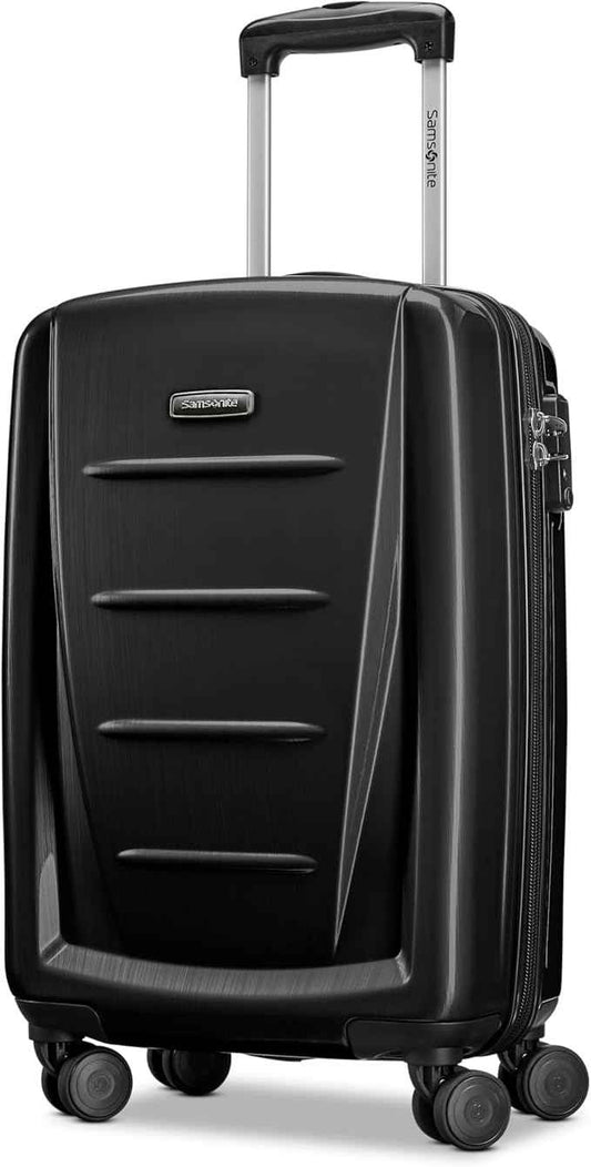 Samsonite Winfield 2 - 20-Inch Hardside Luggage with 360° Spinner Wheels, TSA Lock, Airline Approved - Brushed Anthracite