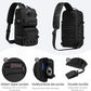 OZUKO Multipurpose Sling Bag for Men, Large Capacity Crossbody Shoulder Bag Waterproof Sling Chest Backpack with Tripod Holder Fit for Outdoor Travel Photography (Black)