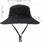 Womens Summer Sun Hat Beach Hat Wide Brim Outdoor UV Protection Hat Foldable Cool Mesh Ponytail Bucket Hat
