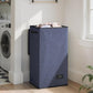 SOLEDI Laundry Hamper with Lid 100L Large & Tall Collapsible Laundry Basket, Clothes Hamper with Bag Removable Easy to Carry, Dirty Hampers for Bedroom, Bathroom, Dorm, College, Navy Blue