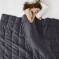 Weighted Blanket King Size (Dark Grey,80''x87'' - 25 lbs) Cooling Breathable Heavy Blanket Microfiber Material with Glass Beads Big Blanket for Adult All-Season Summer Fall Winter Soft Thick Blanket