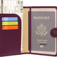 ZOPPEN Passport Holder Women, Passport Cover Travel Wallet Rfid Blocking Passport Wallet Cover Case Travel Essentials Document Organizer, Grape Purple