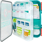 Be Smart Get Prepared First Aid Kit, Teal, 326 Piece, Exceeds OSHA and ANSI Guidelines 100 People - Office, Home, Car, School, Emergency, Survival, Camping, Hunting and Sports