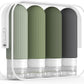 ME.FAN Travel Bottles for Toiletries, TSA Approved 3oz Silicone Journey Size Containers, Portable Split Bottle for Conditioner, Shampoo, Lotion- 4 Pack Desert Sage