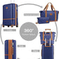 Joyway Luggage Set 3 Piece Suitcase Sets with Spinner Wheel,Hardside Expandable Travel Laggage with TSA Lock (13/20/24/28 Navy brown