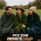 Wool Camping Blanket – 70% Wool Heavy-Duty Military Style Throw, Warm & Washable, Fire Retardant Cover for Emergency, Survival & Outdoor Use – Perfect for Camping, Car, Home & Hiking, Olive 66x90