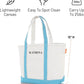 CB STATION Medium Classic Canvas Tote Bag for Women, Top Zipper Closure, Outer Pocket, Daily Essentials, Groceries, Traveling