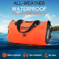 Waterproof Duffel Bag - Motorcycle Dry Bag Tail Bag with Large Storage Space, Waterproof Luggage Duffle Bags with Outer Mesh Zipper Pocket for Camping, Kayaking, Fishing & Traveling - Roamly