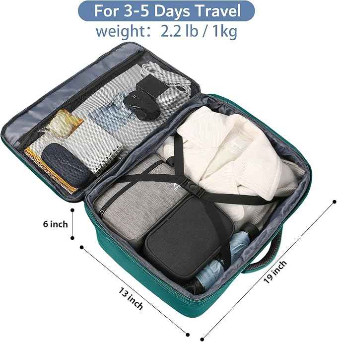 MATEIN Travel Backpack for Men Women, Carry on Backpack for Airplanes, Simple Daypack with Trolley Sleeve, Gifts for International Travelers, 35L, Peacock Blue