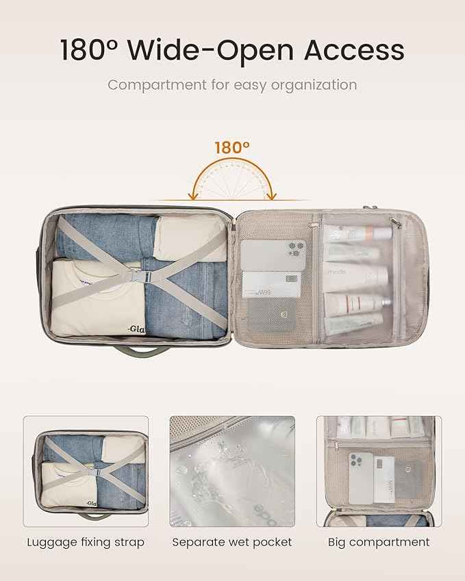 LOVEVOOK 50L Travel Backpack for Women & Men, Airline Approved Carry On Luggage with 3 Packing Cubes, TSA Overnight Bags, Waterproof Personal Item Bag, Weekender Essentials Backpacks fits 17" Laptop