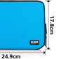 BUBM Double Layer Electronic Accessories Organizer, Travel Gadget Bag for Cables, USB Flash Drive, Plug and More, Perfect Size Fits for iPad Mini (Medium, Blue)