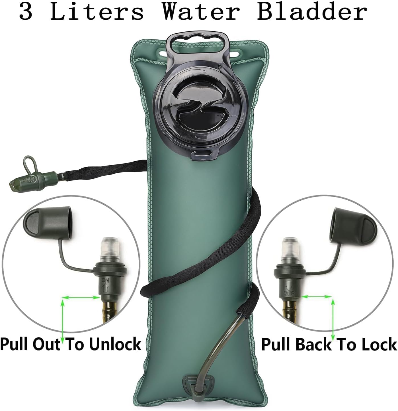ATBP Insulated Water Hydration Pack Bag with 3L TPU Bladder Tactical Molle Hydration Backpack for Hiking Cycling Running