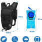 Lightweight Hydration Backpack 2L Water Bladder Pack for Running, Cycling, Hiking – Anti-Theft Water Backpack with Phone Holder, Trekking Pole Holder & Reflective Strips for Men & Women