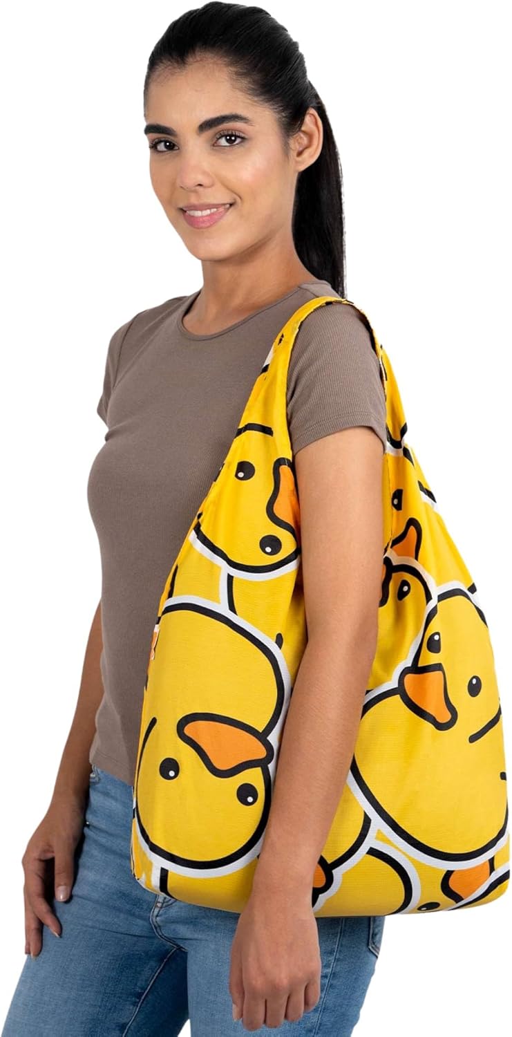 Nanobag Ultra-Lightweight Foldable Tote for Women & Men, Reusable Grocery & Travel Bag, Packable Collapsible Compact Market Essential (Standard Duck)