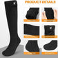 SNOW DEER Upgraded Rechargeable Electric Heated Socks,7.4V 2200mAh Battery Powered Cold Weather Heat Socks for Men Women,Outdoor Riding Camping Hiking Motorcycle Skiing Warm Winter Socks