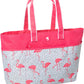 geckobrands Oversized Beach Tote – Large and Stylish Beach Bag with 4 Exterior Pockets and Zippered Internal Compartment - Roamly