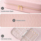 Lolalet Travel Jewelry Organizer, Jewelry Storage Case with Pocket, Earrings Necklaces Bracelets Ring Zippered Storage Pouch for Women -Pink