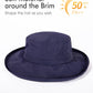 UV 50 Sun Hat for Women Wide Brim with Ponytail Hole Summer Packable Sunhat for Beach Fishing Hiking Gardening Waterproof
