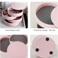CONBOLA Jewelry Organizer, Small Jewelry Storage Box Earring Holder for Women, 4-Layer Rotating Travel Jewelry Tray Case with Lid for Bracelets Rings Bracelets, Gift for Women Teen Girls