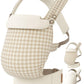 Reversible Baby Carrier, Khaki Solid & Houndstooth; Lightweight & Breathable Lyocell Fabric; Ergonomic Lumbar Support and Quick Hands-Free Wear for Newborn to Toddler (7–44 lbs)