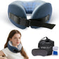 Travel Pillow/Neck Brace, Airplane Pillow with Sleep Mask and Ear Plugs, Breathable Removable Cover & Ergonomic Design - Essentials Travel Neck Pillow for Airplane, Car, Office & Home Use (Blue)