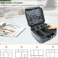 Travel Makeup Bag Makeup Cosmetic Train Case Organizer Portable Storage Bag with Adjustable Dividers for Cosmetics Makeup Brushes Toiletry Jewelry Black Laser Grid Pattern