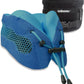Evolution Cool Travel Neck Pillow by Cabeau - Cooling Airflow Vents, Memory Foam Neck Support, and Adjustable Clasp - Comfort On-The-Go with Carrying Case - Airplane, Train, Car, and Gaming (Blue)
