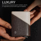Jenoss Smart Wallet For Men: Full Grain Leather, Handcrafted, Slide Metal Pop Up Case, Slim RFID Blocking Credit Card Holder, Compact 12 Cards Slot Organizers, ID, Money Clip (Brown & Cream)