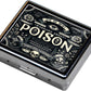 Cute and Portable Metal Pill Organizer – 8 Compartments, Elegant Chrome Finish, Ideal for Travel and Daily Use (Vintage Poison)
