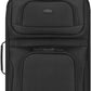 U.S. Traveler Lightweight Rolling 20" Carry On Luggage Softside Suitcase, Black, 2 Wheel Single