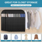 43" Suit Bags for Closet Storage and Travel, Garment Bags for Hanging Clothes, Suit Garment Bag for Men, Black Suit Cover Bags with Clear Window for Coats, Jackets, Shirts（5 Packs）