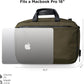 ALPAKA Elements Tech Brief Pro 12L -3-in-1 Recycled Fabric Laptop Briefcase Backpack for 16" Laptop, Anti-Theft Secure with Luggage Pass-Through, Water-Resistant, Fits Tech & Business Essentials,Green