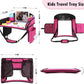 Kids Travel Tray, Travel Tray For Kids Car Seat, Toddler Road Trip Essentials With Drawing Kit, Carseat Tray For Kids Travel, Travel Activities Road Trip Must Haves For Kids (Pink-2PCS)
