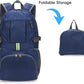Yaopeing Lightweight Backpack,25L Foldable Hiking Packable,Water Resistant Travel Outdoor Shoulder Bag for Woman Men,Blue - Roamly
