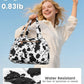 Travel Duffle Bag,Puffer Carry On Duffel Bag with Laptop Compartment Waterproof Overnight Weekender Bags for Women Large Hospital Tote Bags for Labor and Delivery(Medium,Cow Print)