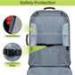 Padded Car Seat Travel Bag for Airplane, Heavy Duty Backpack for Air Travel, Water-Resistant Carrier with Shoulder Strap, Fits Most Car Seats (Grey+Black)