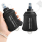 GYGYL Soft Flask, TPU Collapsible Soft Water Bottle for Hydration Pack, Running Vest, Leak-Proof Folding Water Bottle for Hiking Cycling Climbing Jogging-150ml Black, 2pcs
