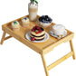 Bed Tray Table with Folding Legs,Bamboo Breakfast in Bed for Kitchen Serving Tray,Sofa,Eating,Used As Laptop Desk Snack Tray (Bamboo, Large)