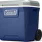 Coleman Classic Series Insulated Portable Rolling Cooler with Wheels, Leak-Resistant Outdoor Hard Cooler Keeps Ice up to 5 Days, 65-Quart