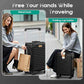 Joyway 20 Inch Carry on Luggage with Aluminium Frame and Front Pocket, PC Hardshell Suitcase with USB Port and Cup Holder, 21.5x14.2x9 Airline Approved, Luggage with Spinner Wheels and TSA Lock(Black)