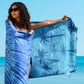 2 Pack Microfiber Lightweight Thin Beach Towel Sand Free Quick Dry Super Absorbent Large Towels for Swimming Pool Yoga Gym Travel Vacation Beach Accessories Essentials for Adults