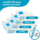 10 Pack Vacuum Storage Bags, Space Saver Bags (2 Jumbo/2 Large/3 Medium/3 Small) Compression Storage Bags for Comforters and Blankets, Vacuum Sealer Bags for Clothes Storage, Hand Pump Included