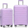 Traveler's Choice Pagosa Hardshell Expandable Luggage with Spinner Wheels, Lavender, 2-Piece Set (22/26)