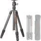Portable Travel Tripod, Carbon Fiber Camera Tripod with Ball Head, with 360° Detachable Center Column, Folded Length 485mm, Max Load 15kg, Max. Height 1735mm (LX-324CT+XB-38)